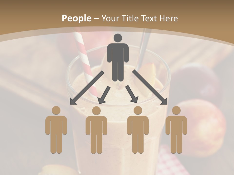 A Smoothie With Apples And A Straw In It PowerPoint Template