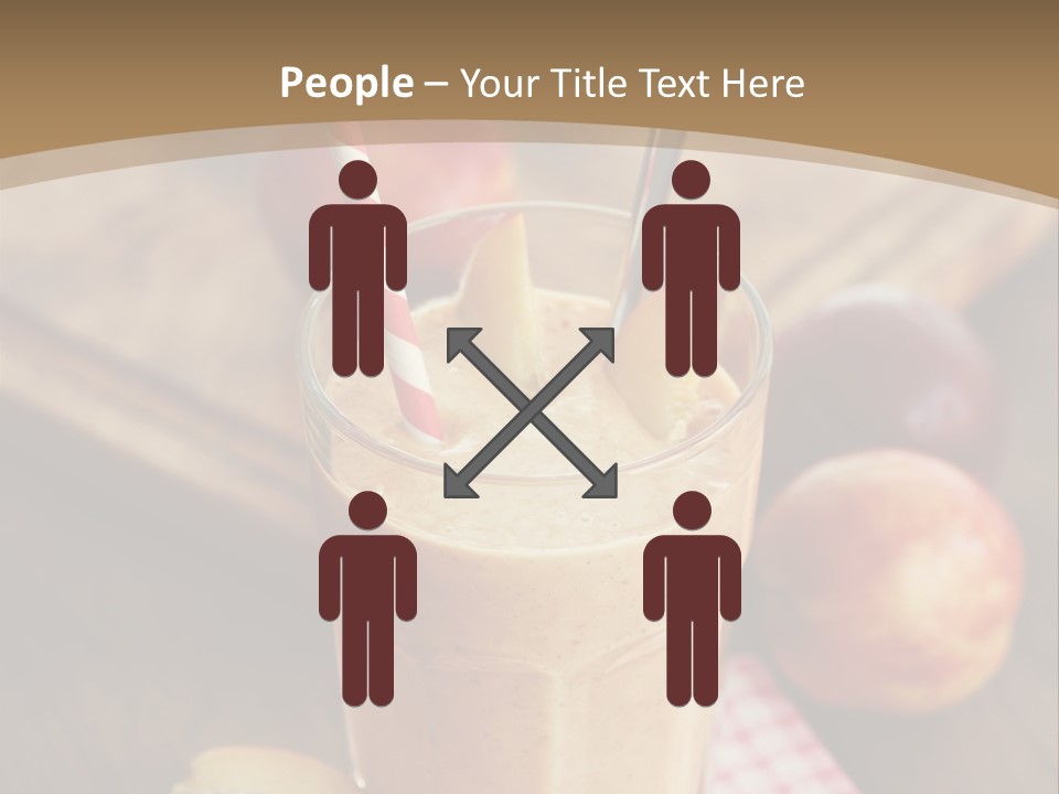 A Smoothie With Apples And A Straw In It PowerPoint Template