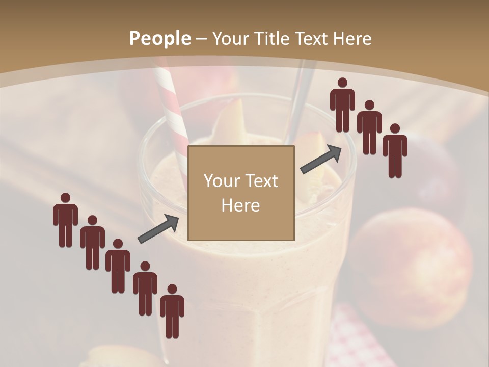 A Smoothie With Apples And A Straw In It PowerPoint Template