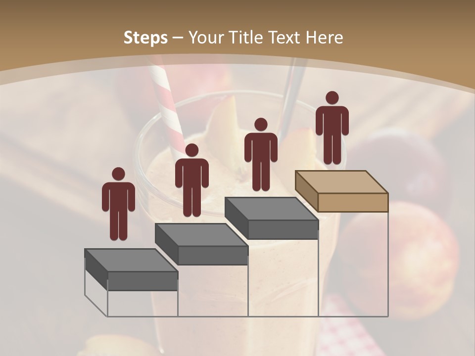 A Smoothie With Apples And A Straw In It PowerPoint Template