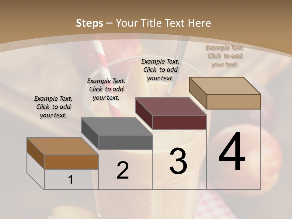 A Smoothie With Apples And A Straw In It PowerPoint Template