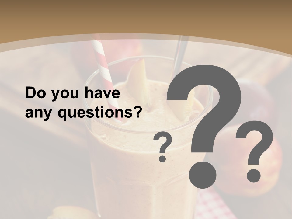 A Smoothie With Apples And A Straw In It PowerPoint Template