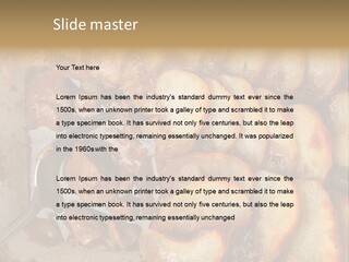 A Close Up Of Food On A Plate With A Spoon PowerPoint Template