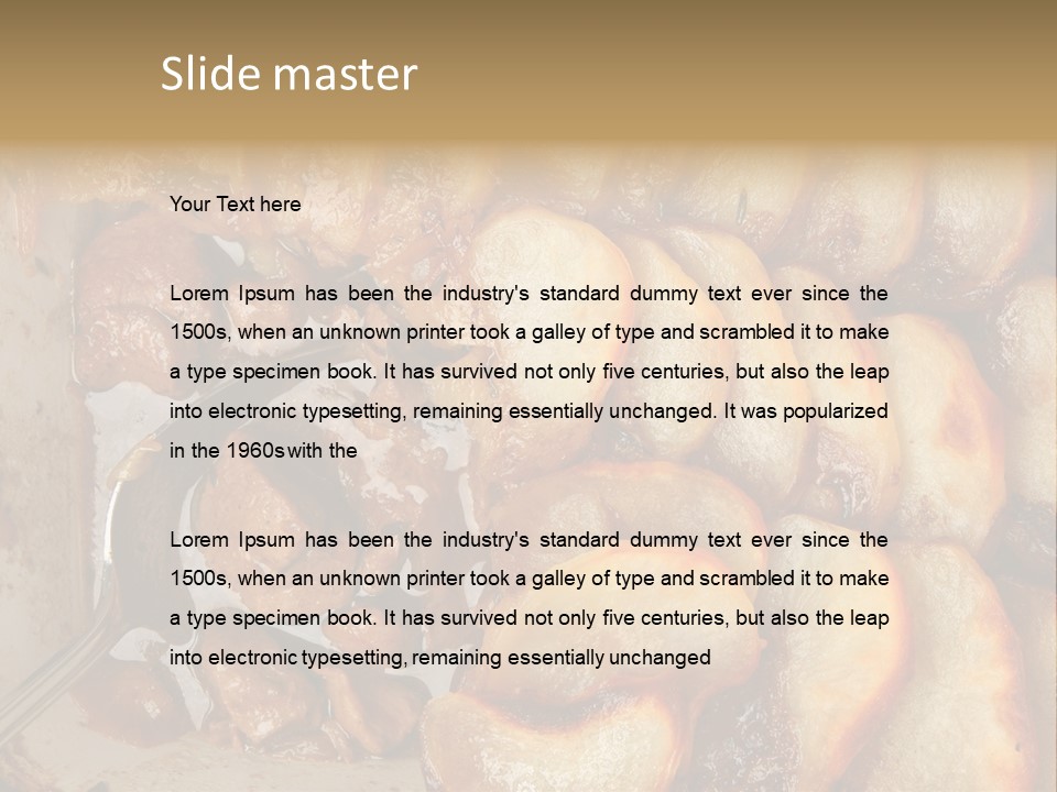 A Close Up Of Food On A Plate With A Spoon PowerPoint Template