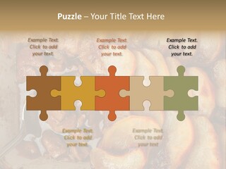 A Close Up Of Food On A Plate With A Spoon PowerPoint Template