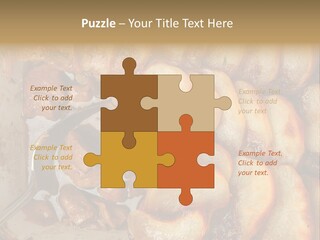 A Close Up Of Food On A Plate With A Spoon PowerPoint Template