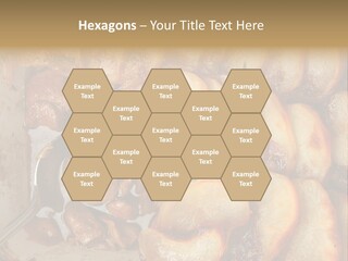 A Close Up Of Food On A Plate With A Spoon PowerPoint Template