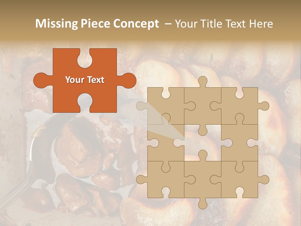 A Close Up Of Food On A Plate With A Spoon PowerPoint Template