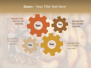 A Close Up Of Food On A Plate With A Spoon PowerPoint Template