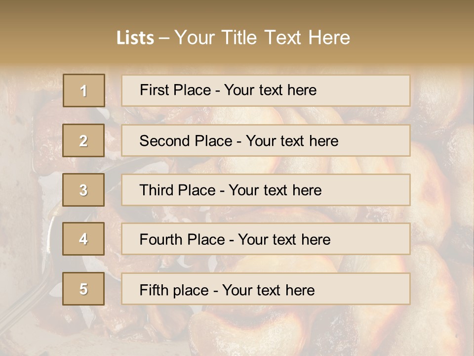 A Close Up Of Food On A Plate With A Spoon PowerPoint Template