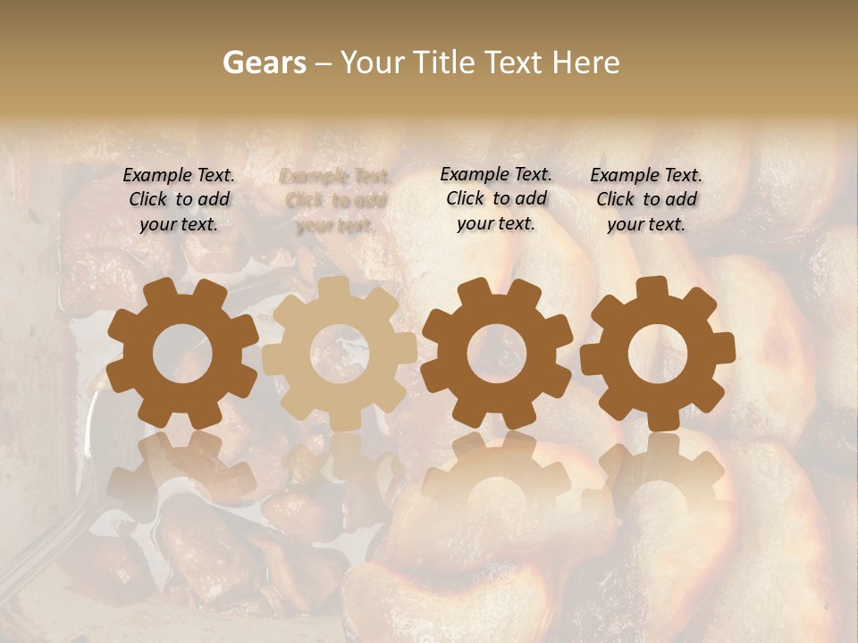 A Close Up Of Food On A Plate With A Spoon PowerPoint Template