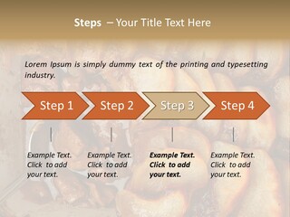 A Close Up Of Food On A Plate With A Spoon PowerPoint Template