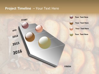 A Close Up Of Food On A Plate With A Spoon PowerPoint Template