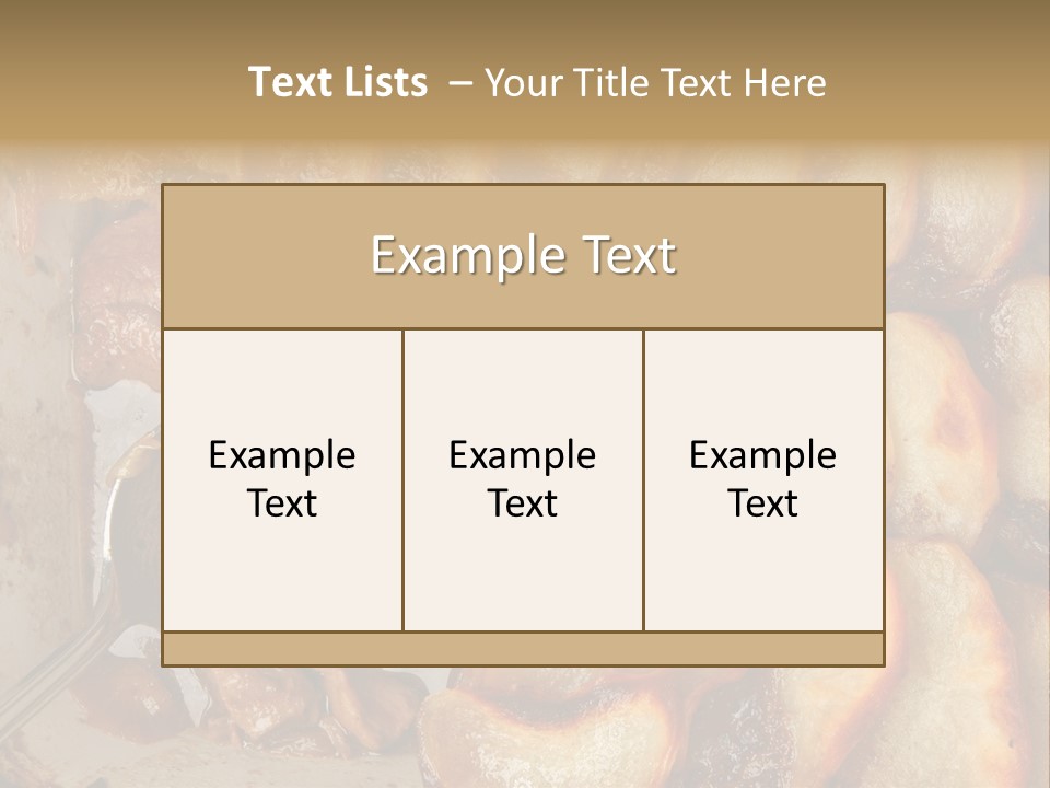 A Close Up Of Food On A Plate With A Spoon PowerPoint Template