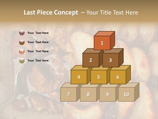 A Close Up Of Food On A Plate With A Spoon PowerPoint Template