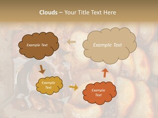 A Close Up Of Food On A Plate With A Spoon PowerPoint Template