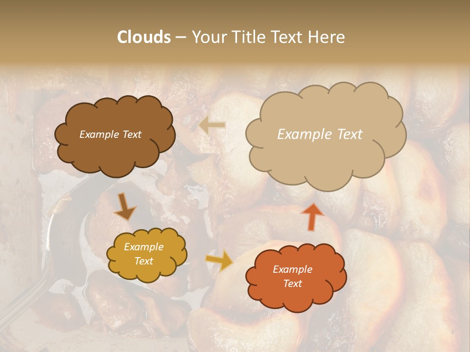 A Close Up Of Food On A Plate With A Spoon PowerPoint Template