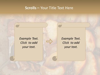 A Close Up Of Food On A Plate With A Spoon PowerPoint Template