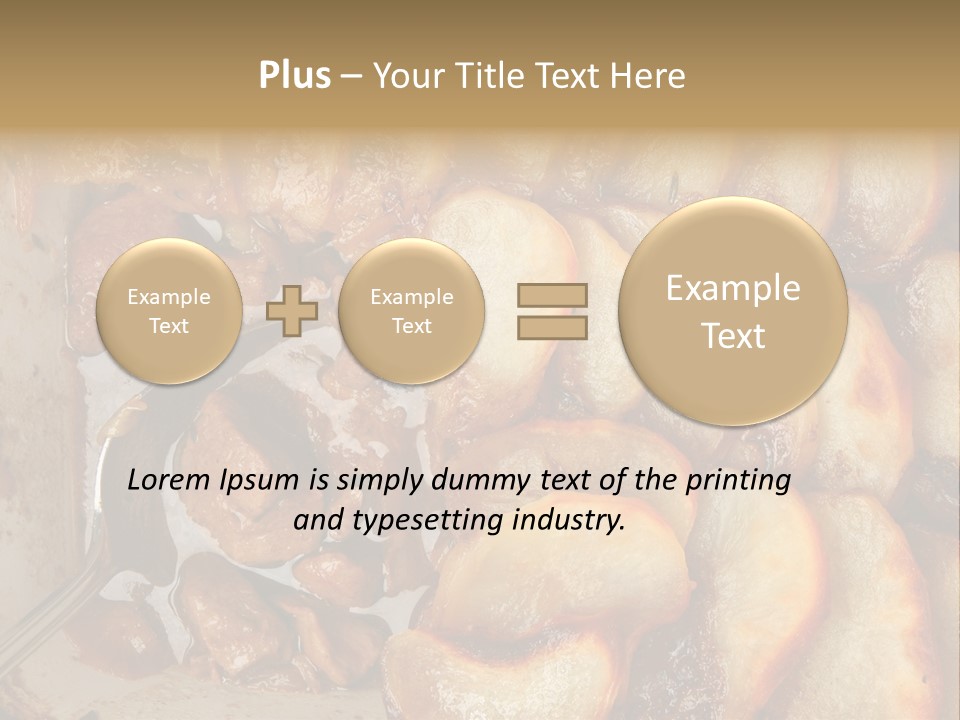 A Close Up Of Food On A Plate With A Spoon PowerPoint Template