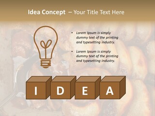 A Close Up Of Food On A Plate With A Spoon PowerPoint Template