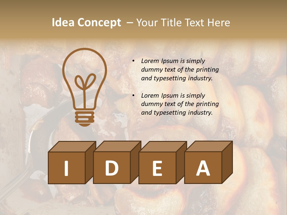 A Close Up Of Food On A Plate With A Spoon PowerPoint Template