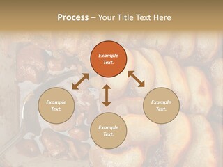 A Close Up Of Food On A Plate With A Spoon PowerPoint Template
