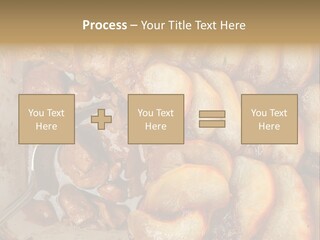 A Close Up Of Food On A Plate With A Spoon PowerPoint Template