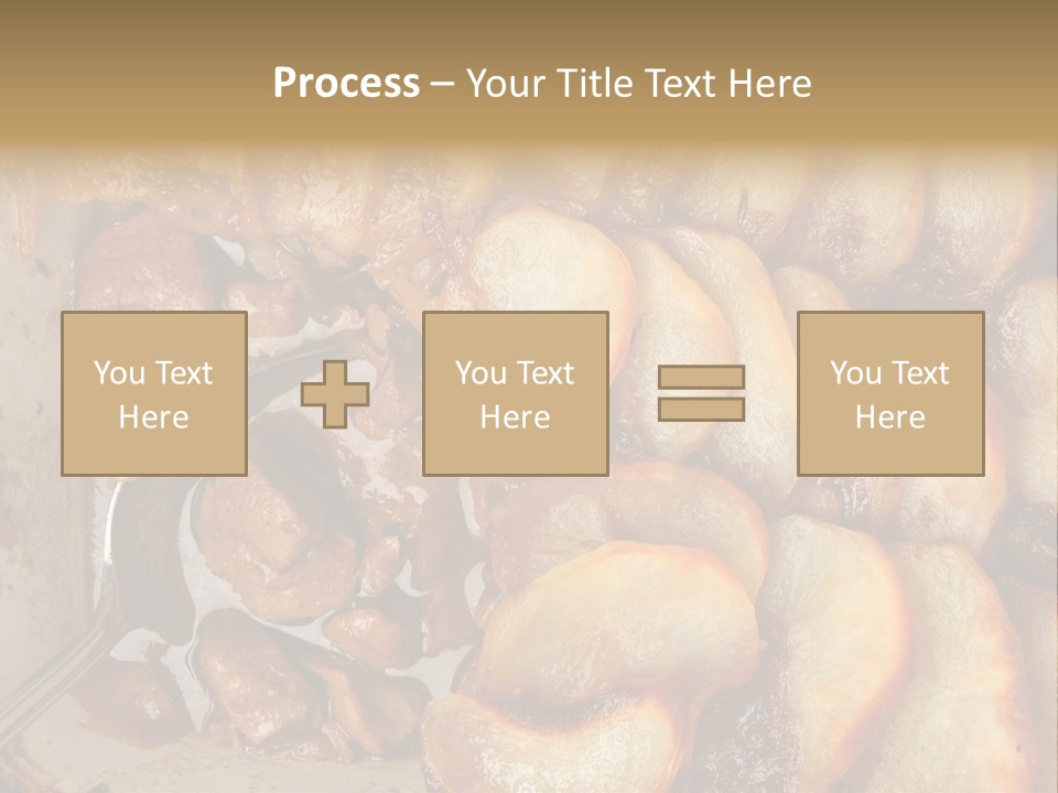 A Close Up Of Food On A Plate With A Spoon PowerPoint Template