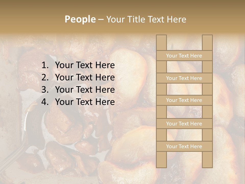 A Close Up Of Food On A Plate With A Spoon PowerPoint Template