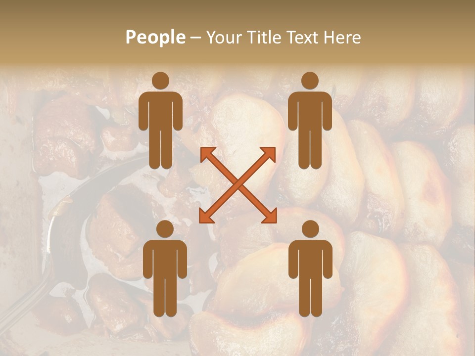 A Close Up Of Food On A Plate With A Spoon PowerPoint Template