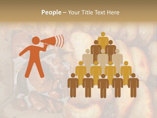 A Close Up Of Food On A Plate With A Spoon PowerPoint Template