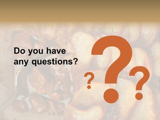 A Close Up Of Food On A Plate With A Spoon PowerPoint Template