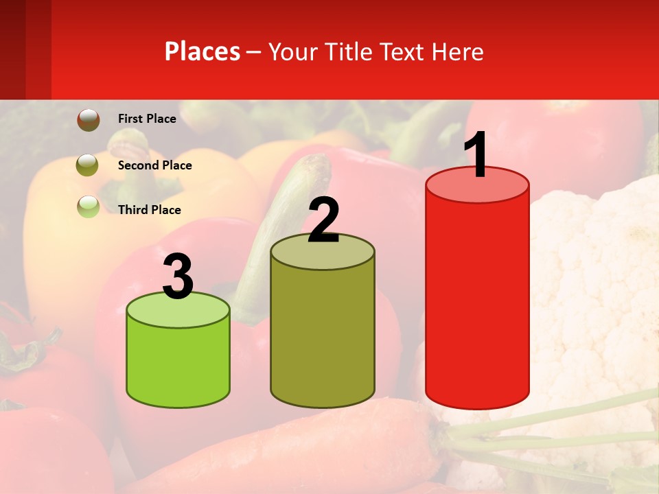 A Bunch Of Different Types Of Vegetables On A Table PowerPoint Template