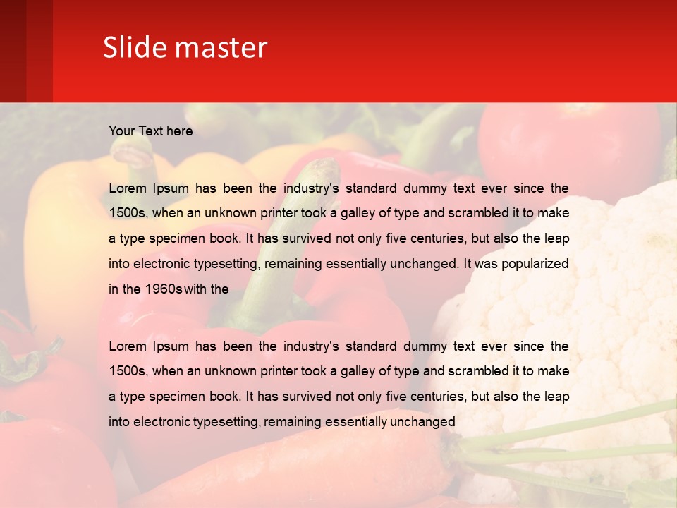 A Bunch Of Different Types Of Vegetables On A Table PowerPoint Template