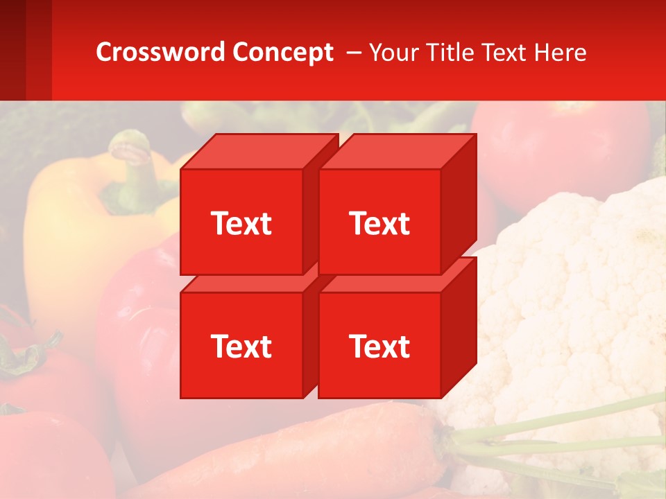 A Bunch Of Different Types Of Vegetables On A Table PowerPoint Template