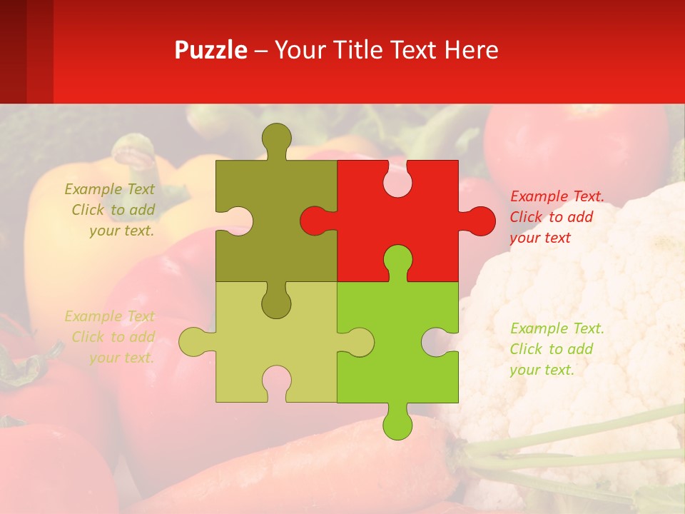 A Bunch Of Different Types Of Vegetables On A Table PowerPoint Template