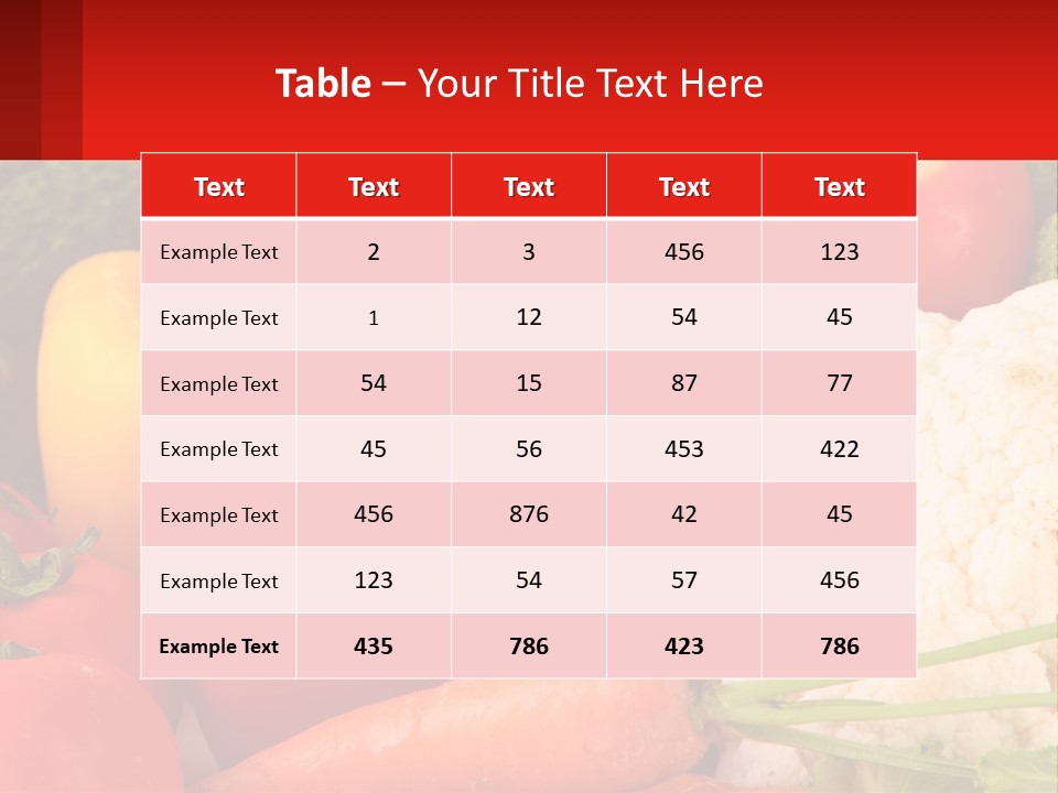 A Bunch Of Different Types Of Vegetables On A Table PowerPoint Template