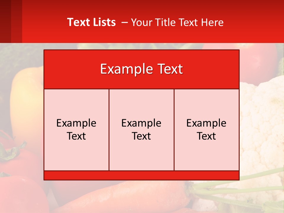 A Bunch Of Different Types Of Vegetables On A Table PowerPoint Template