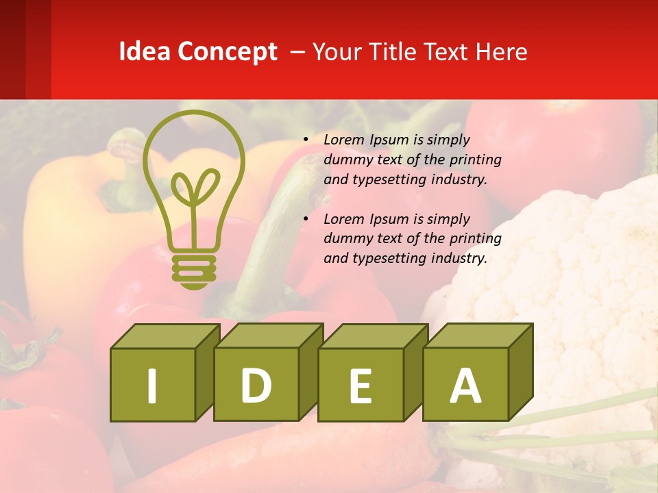 A Bunch Of Different Types Of Vegetables On A Table PowerPoint Template