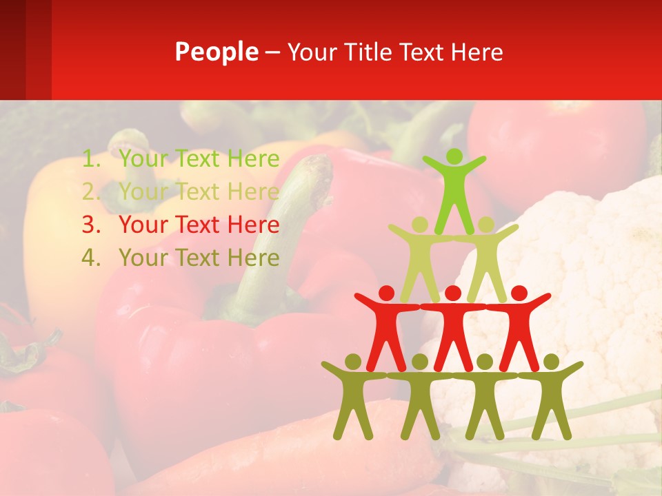 A Bunch Of Different Types Of Vegetables On A Table PowerPoint Template