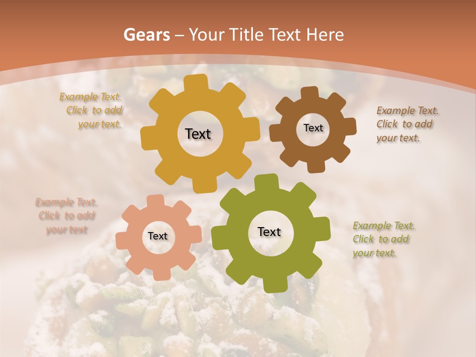 A Group Of Pastries With Nuts On Top Of Them PowerPoint Template