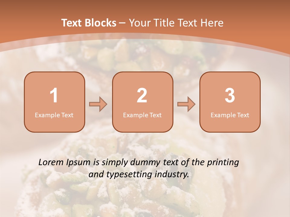 A Group Of Pastries With Nuts On Top Of Them PowerPoint Template