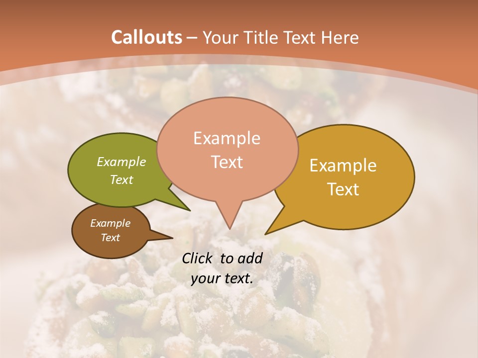 A Group Of Pastries With Nuts On Top Of Them PowerPoint Template