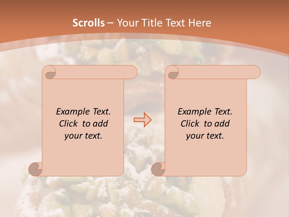A Group Of Pastries With Nuts On Top Of Them PowerPoint Template