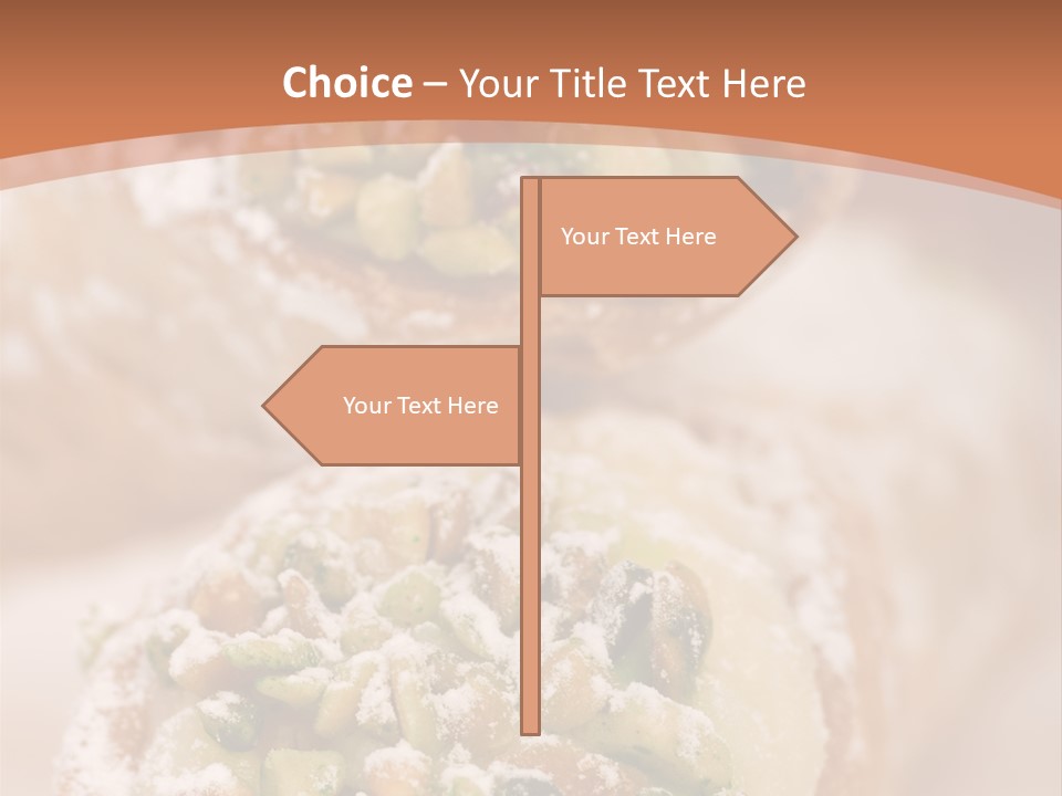 A Group Of Pastries With Nuts On Top Of Them PowerPoint Template