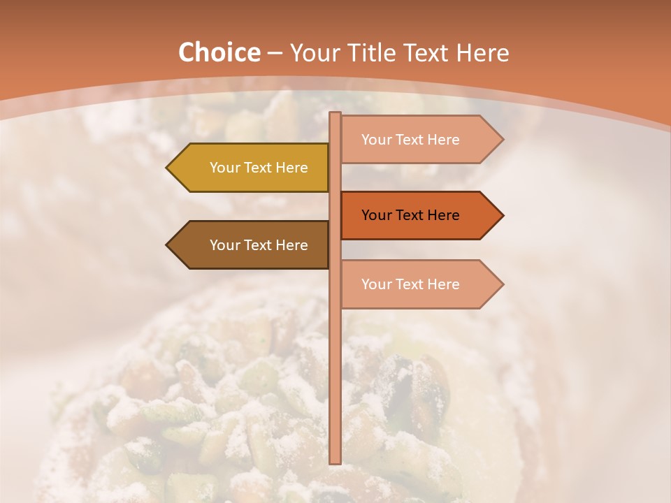 A Group Of Pastries With Nuts On Top Of Them PowerPoint Template