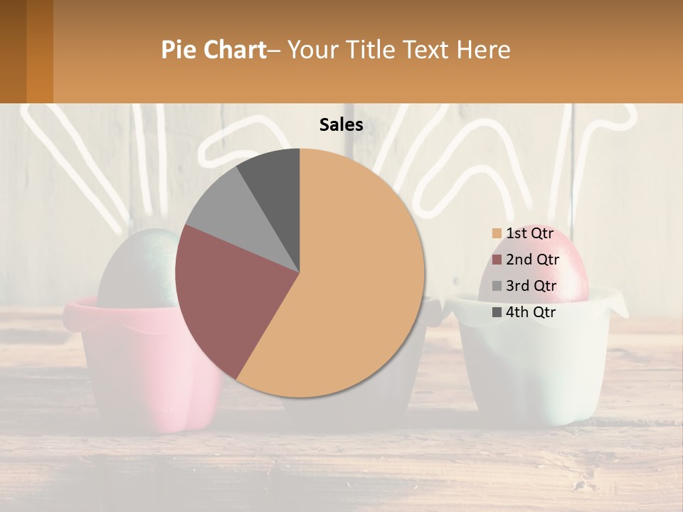 A Group Of Three Eggs Sitting In A Row On Top Of A Wooden Table PowerPoint Template