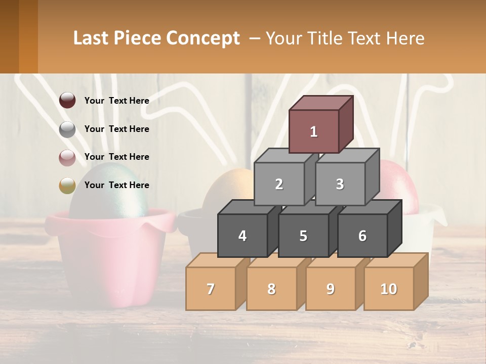 A Group Of Three Eggs Sitting In A Row On Top Of A Wooden Table PowerPoint Template