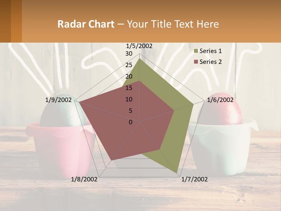 A Group Of Three Eggs Sitting In A Row On Top Of A Wooden Table PowerPoint Template