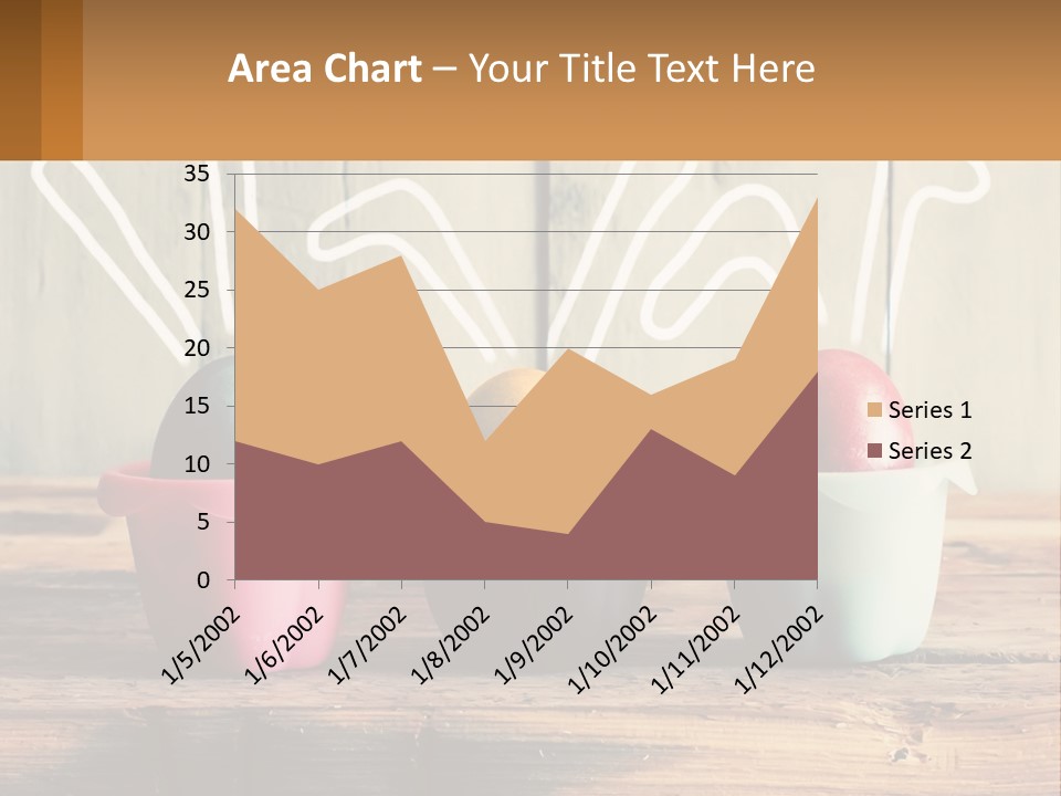 A Group Of Three Eggs Sitting In A Row On Top Of A Wooden Table PowerPoint Template